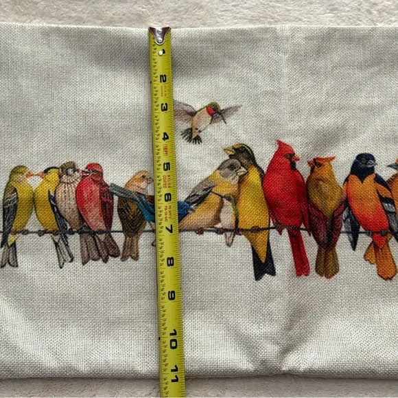Cushion Cover For a Small Pillow With Colorful Bird Print - Picture 5 of 7